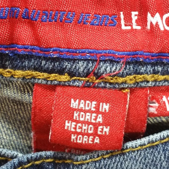 LeMore Vintage 90's Patch Covered Jeans SZ 11. - Picture 4 of 8